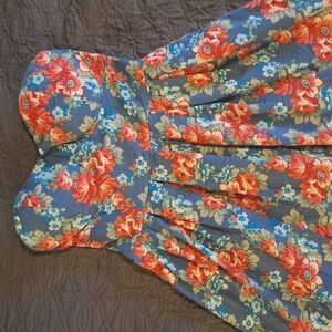 Strapless floral party dress